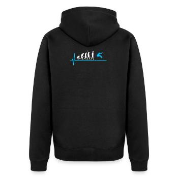 saut en longueur athlétisme sauteurs en longueur - Veste à capuche bio Premium Unisexe - noir - Dos - Nico (187cm)