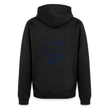 Je Peux Pas J'ai Disc Dog - Veste à capuche bio Premium Unisexe - noir - Dos - Nico (187cm)