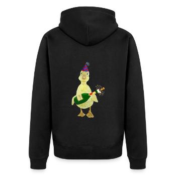 Fête Chick Chick Poulet Caneton Fête d’anniversaire - Veste à capuche bio Premium Unisexe - noir - Dos - Nico (187cm)
