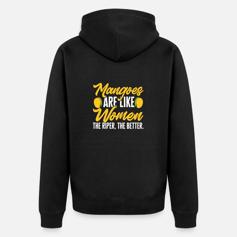Mango Frucht Mango - Unisex Premium Bio Zip Hoodie - Schwarz