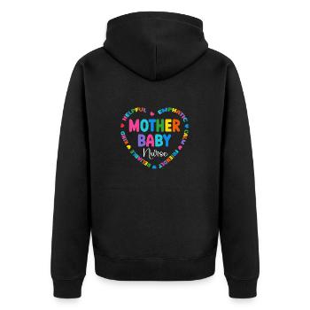 Infirmière Bébé Maternité Infirmière - Veste à capuche bio Premium Unisexe - noir - Dos - Nico (187cm)