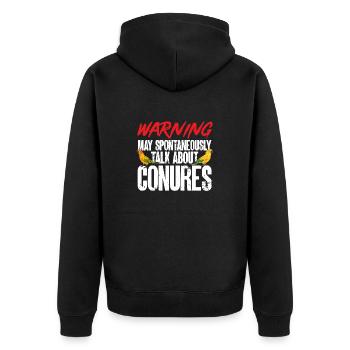 Parakeet, Parrot, Parakeet, Bird - Unisex Premium Organic Zip Hoodie - black - Back - Nico (187cm)