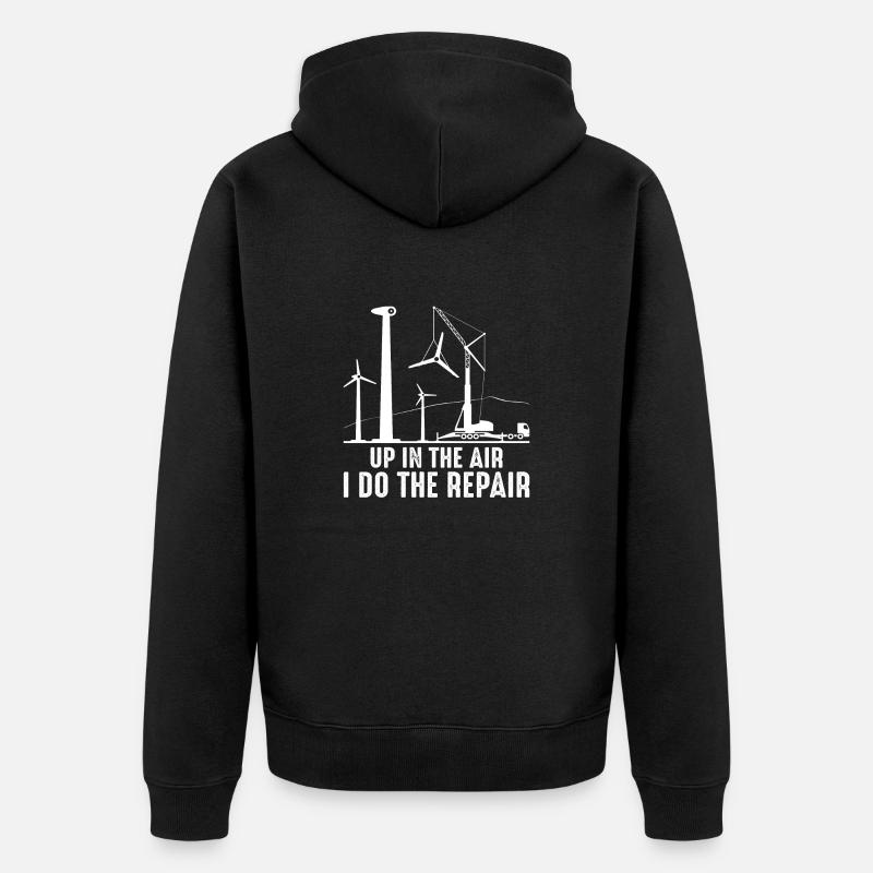 Technicien en éoliennes - Veste à capuche bio Premium Unisexe - noir