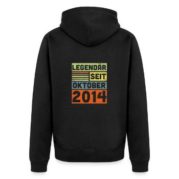 9ème anniversaire 9 ans légendaire depuis octobre 2014 - Veste à capuche bio Premium Unisexe - noir - Dos - Nico (187cm)