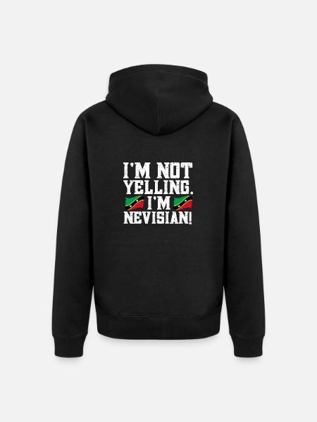 Drapeau de Saint-Kitts-et-Nevis - Veste à capuche bio Premium Unisexe - noir