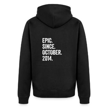 9e anniversaire 9 ans épiques depuis octobre 2014 - Veste à capuche bio Premium Unisexe - noir - Dos - Nico (187cm)
