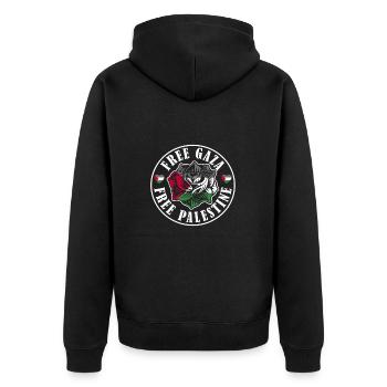 Drapeau de la Palestine Drapeau - Veste à capuche bio Premium Unisexe - noir - Dos - Nico (187cm)