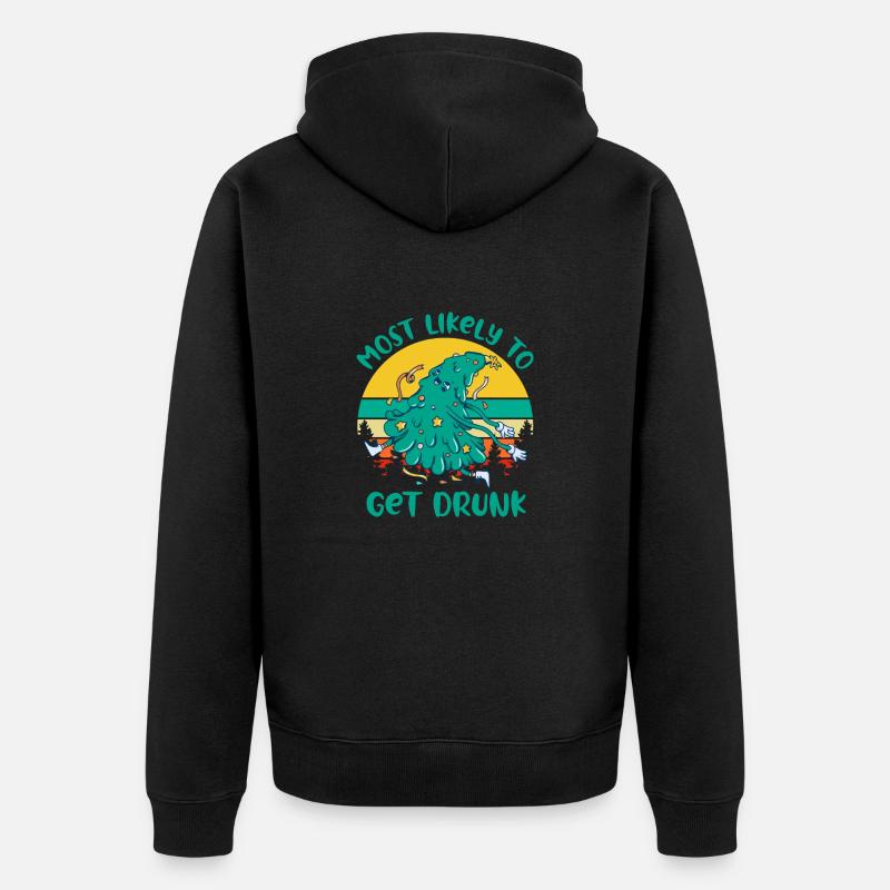 Dabbing Noël Offensif Noël Rude - Veste à capuche bio Premium Unisexe - noir