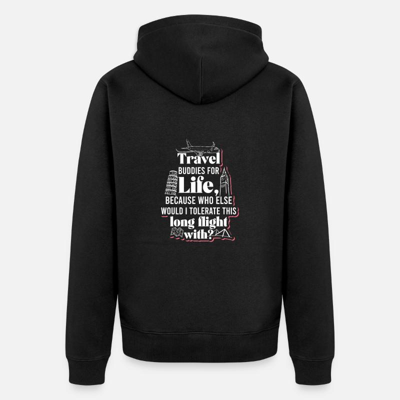 Compagnons de voyage - Veste à capuche bio Premium Unisexe - noir