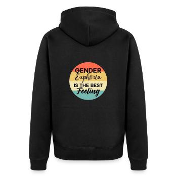 Il y a plus de 2 genres LGBTQ queer - Veste à capuche bio Premium Unisexe - noir - Dos - Nico (187cm)