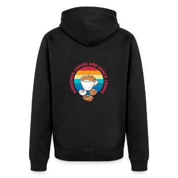 Wochenenden Kaffee Und Tanz Comps Ballett Lateinamerikanischer Tanz - Unisex Premium Bio Zip Hoodie - Schwarz - Hinten - Nico (187cm)