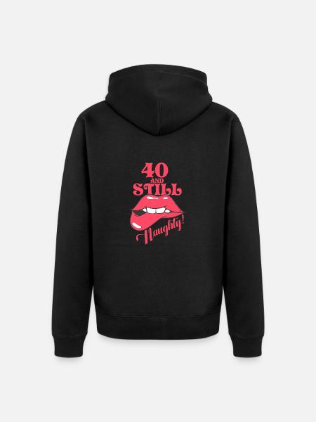 40 Og stadig fræk fylder fyrre - Premium økologisk unisex-hættejakke - sort
