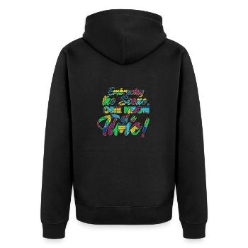 Funny Scenecore Emo Goth Phase - Unisex Premium Organic Zip Hoodie - black - Back - Nico (187cm)