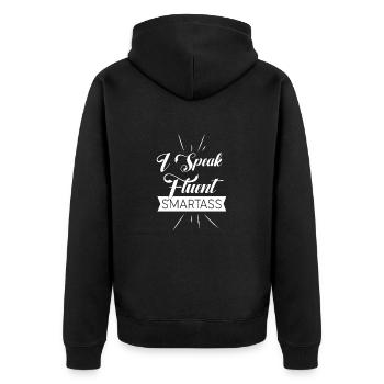 Fluent Smartass Fille Sarcasme Chargement Grossier - Veste à capuche bio Premium Unisexe - noir - Dos - Nico (187cm)
