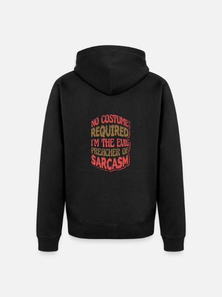 Anti-Halloween-Sarkasmus - Unisex Premium Bio Zip Hoodie - Schwarz