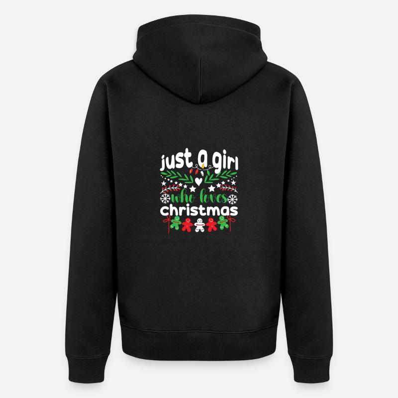 Noël des filles - Veste à capuche bio Premium Unisexe - noir