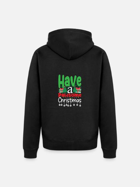 Merry Christmas - Unisex Premium Organic Zip Hoodie - black