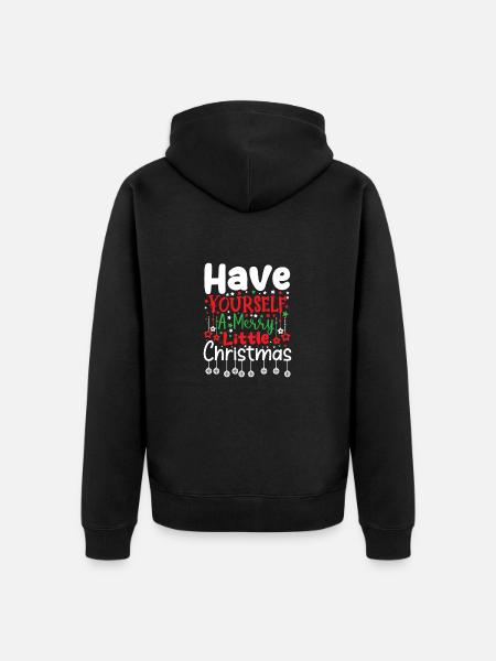 Christmas - Unisex Premium Organic Zip Hoodie - black