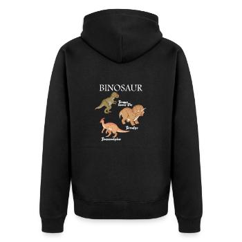 Bisexuel Dinosaure Binosaure Bi Pride Coming Out - Veste à capuche bio Premium Unisexe - noir - Dos - Nico (187cm)