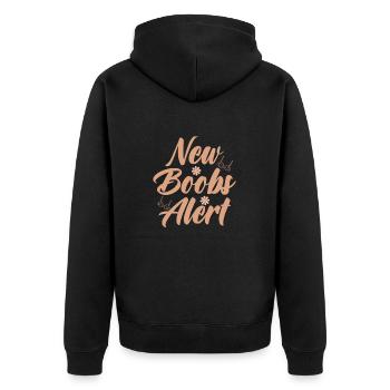Neue Brüste Herzlichen Glückwunsch zur Genesung der Operation - Unisex Premium Bio Zip Hoodie - Schwarz - Hinten - Nico (187cm)