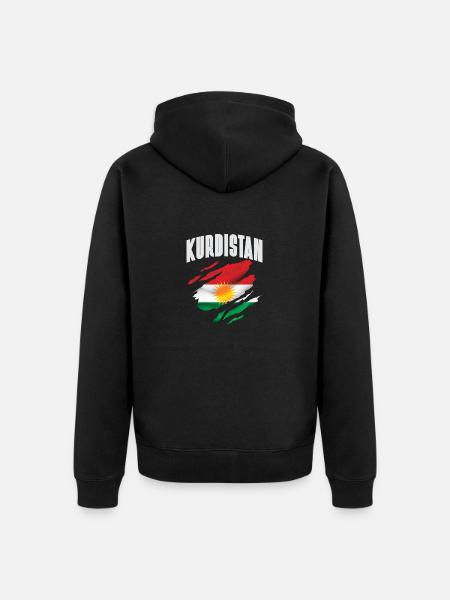 Flag of Kurdistan - Unisex Premium Organic Zip Hoodie - black