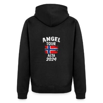 ALTA 2024 - Angel Tour Norway Gift - Unisex Premium Organic Zip Hoodie - black - Back - Nico (187cm)