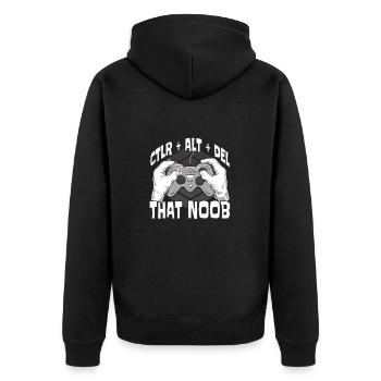 Jeux vidéo Gamer Warzone Urzikstan - Veste à capuche bio Premium Unisexe - noir - Dos - Nico (187cm)