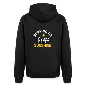 Panneau solaire Énergie solaire Énergie solaire - Veste à capuche bio Premium Unisexe - noir - Dos - Nico (187cm)