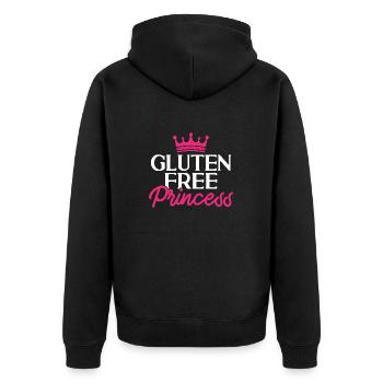 Sans gluten Intolérance au gluten - Veste à capuche bio Premium Unisexe - noir - Dos - Nico (187cm)