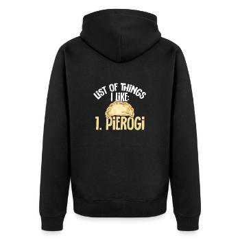 Pierogi polonais - Veste à capuche bio Premium Unisexe - noir - Dos - Nico (187cm)