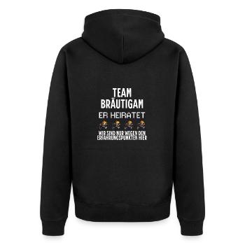 Points d’expérience Team Groom Bachelor - Veste à capuche bio Premium Unisexe - noir - Dos - Nico (187cm)
