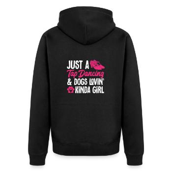 Tap Dance Teacher Tap Dancer Tap Dance - Unisex Premium Organic Zip Hoodie - black - Back - Nico (187cm)