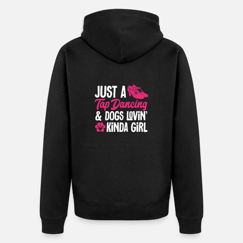 Stepptanzlehrer Stepptänzer Stepptanz - Unisex Premium Bio Zip Hoodie - Schwarz