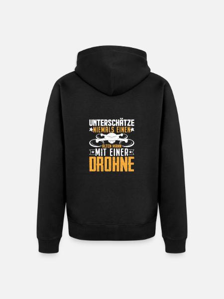 Drone Pilot Drone Quadcopter Gift - Unisex Premium Organic Zip Hoodie - black