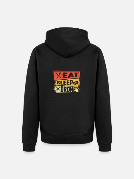 Eat Sleep Drone - Unisex Premium Organic Zip Hoodie - black