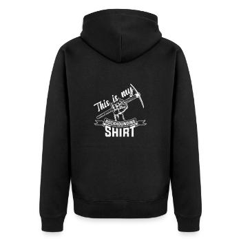 Geologist Rockhound This Is My Rockhounding - Unisex Premium Organic Zip Hoodie - black - Back - Nico (187cm)