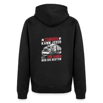 Camionneur - Veste à capuche bio Premium Unisexe - noir - Dos - Nico (187cm)