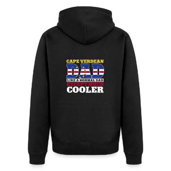 Cape Verde flag Cabo Verde flag - Unisex Premium Organic Zip Hoodie - black - Back - Nico (187cm)