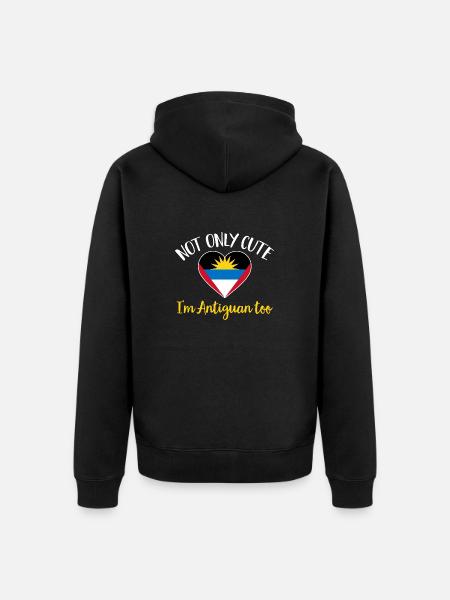 Drapeau d’Antigua-et-Barbuda - Veste à capuche bio Premium Unisexe - noir