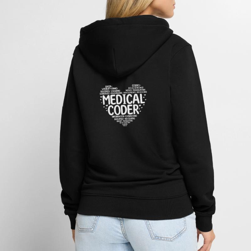 Medical Coder Coding Specialist Unisex Premium Organic Zip Hoodie
