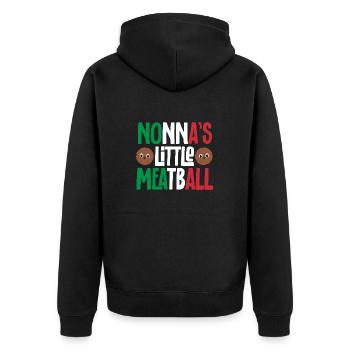 Fleischbällchen Italien Italienisches Essen - Unisex Premium Bio Zip Hoodie - Schwarz - Hinten - Nico (187cm)
