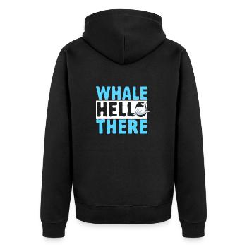 Baleine blanche Béluga - Veste à capuche bio Premium Unisexe - noir - Dos - Nico (187cm)