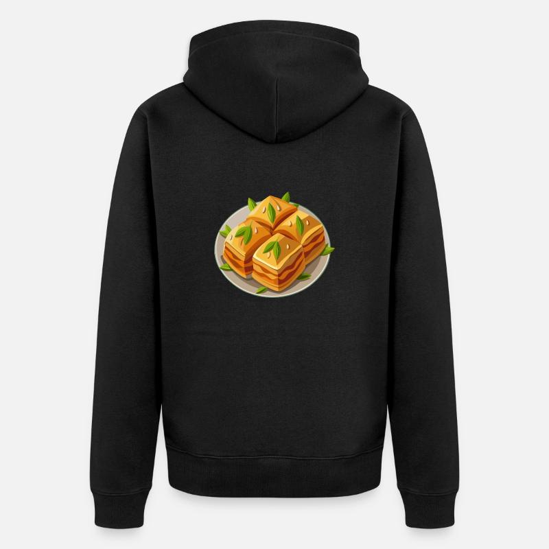 Baklava - Dessert turc - Cadeau - Veste à capuche bio Premium Unisexe - noir