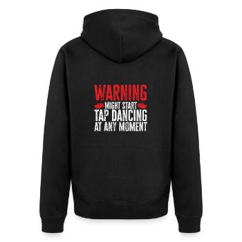 Tap Dance Teacher Tap Dancer Tap Dance - Unisex Premium Organic Zip Hoodie - black - Back - Nico (187cm)