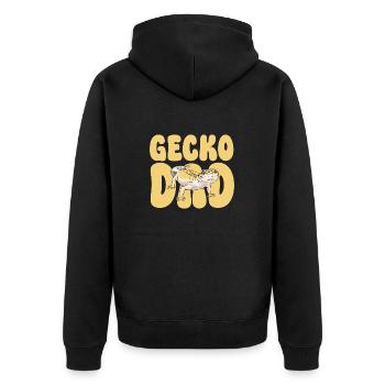 Gecko léopard Gecko reptile gecko de compagnie - Veste à capuche bio Premium Unisexe - noir - Dos - Nico (187cm)