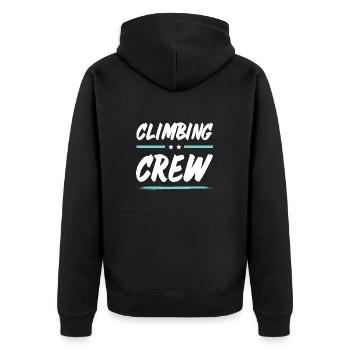 Climbing Crew - Unisex Premium Bio Zip Hoodie - Schwarz - Hinten - Nico (187cm)