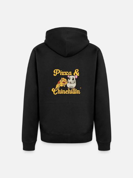 Chinchilla - Unisex Premium Organic Zip Hoodie - black