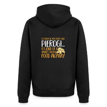 Pierogi polonais - Veste à capuche bio Premium Unisexe - noir - Dos - Nico (187cm)