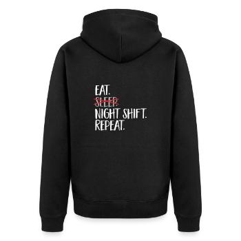 Infirmière de nuit - Veste à capuche bio Premium Unisexe - noir - Dos - Nico (187cm)