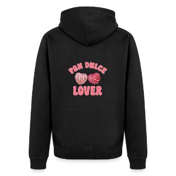 Concha Hispanic Mexican Pan Dulce - Unisex Premium Organic Zip Hoodie - black - Back - Nico (187cm)